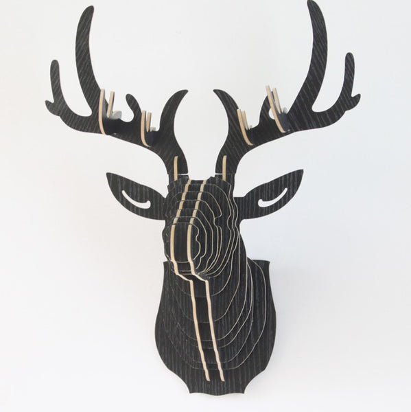 Deer Head Wood Wall Decor